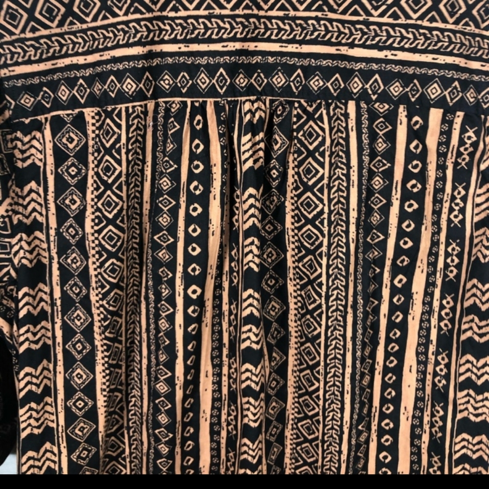 Aztec Print Button Down Dress - Picture 4 of 4